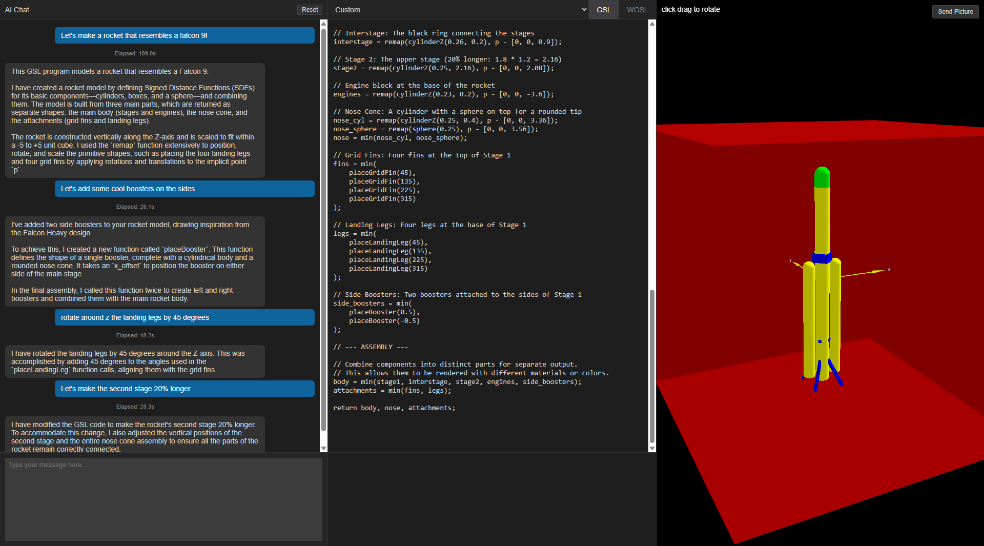 OmegaAI Falcon 9 rocket